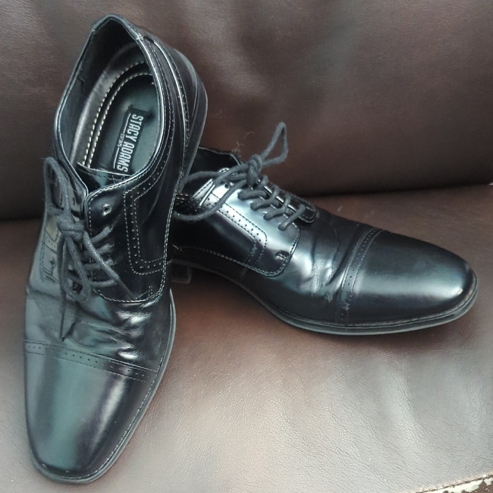 Stacy Adams Black Oxford Shoes Sleek Polished Design